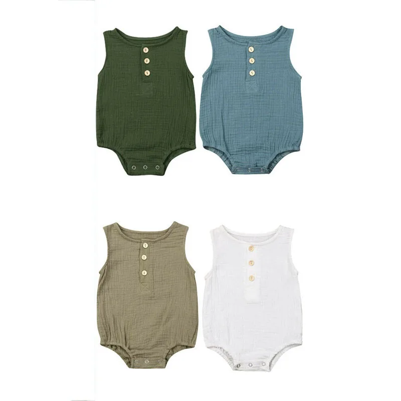 Pudcoco летняя однотонная Одежда для новорожденных мальчиков и девочек комбинезон