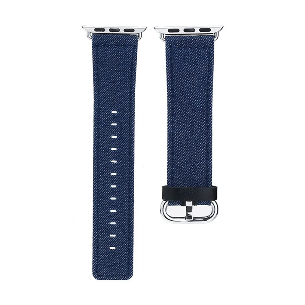 Хохлатый кожаный ремешок для Apple Watch band 4 42 мм 38 мм 3 iwatch band 44 мм/40 мм pulseira correa canvas браслет аксессуары для часов