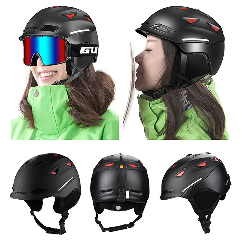 Профессиональные полузакрытые лыжные шлемы цельно формованные спортивные