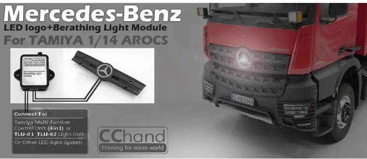 LED AROCS светящийся Логотип освещения транспортного средства для 1/14 1/10 RC BENZ Actros Body4x4