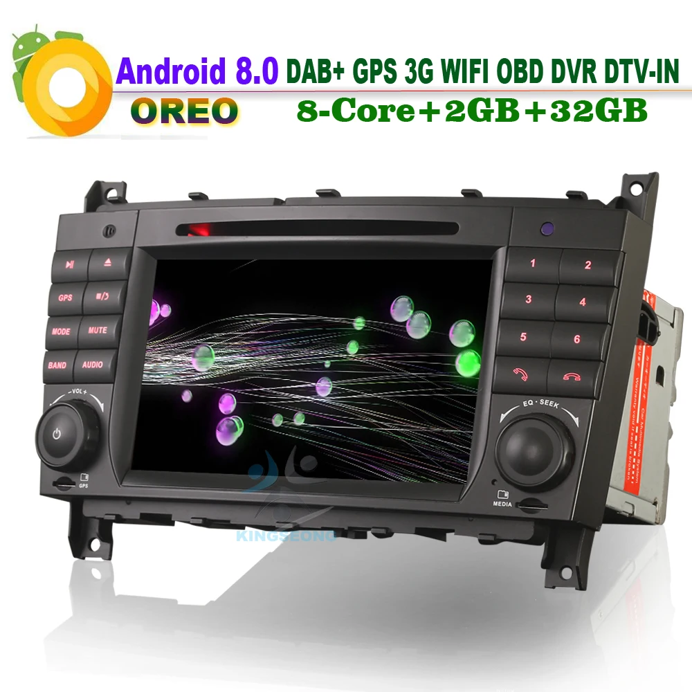 Android 8 0 DAB + WiFi GPS 3G BT головное устройство DTV-IN RDS DVD Bluetooth OBD Автомобильный CD-плеер для