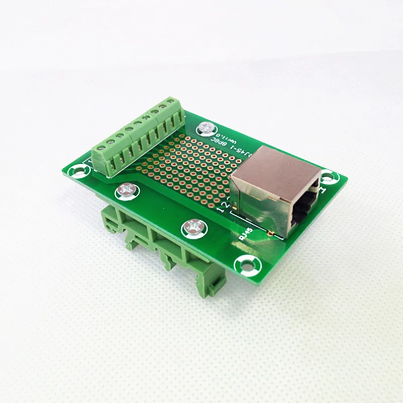 RJ45 8P8C под прямым углом Jack1-Way бусина Breakout Board, клеммный блок, разъем