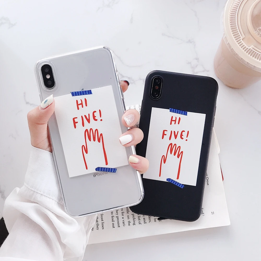 Для iPhone Xr прозрачный чехол печать IMD шаблон мобильный телефон водонепроницаемый