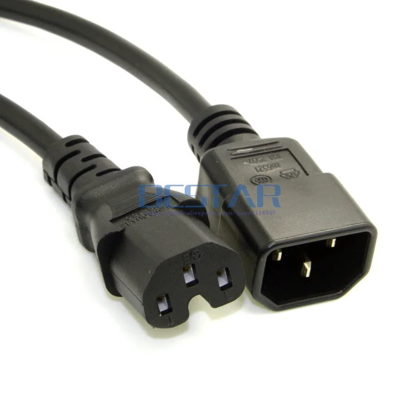 1 м кабель IEC320 IEC 320 C14 штекер к 60320 iec C15 гнездо зарядное устройство Удлинительный
