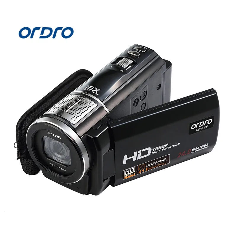 Ordro переносной видеокамеры DVR hdv f5 Full HD 1080 P 16X ZOOM 3 &quotTouch цифрового видео Камера|video