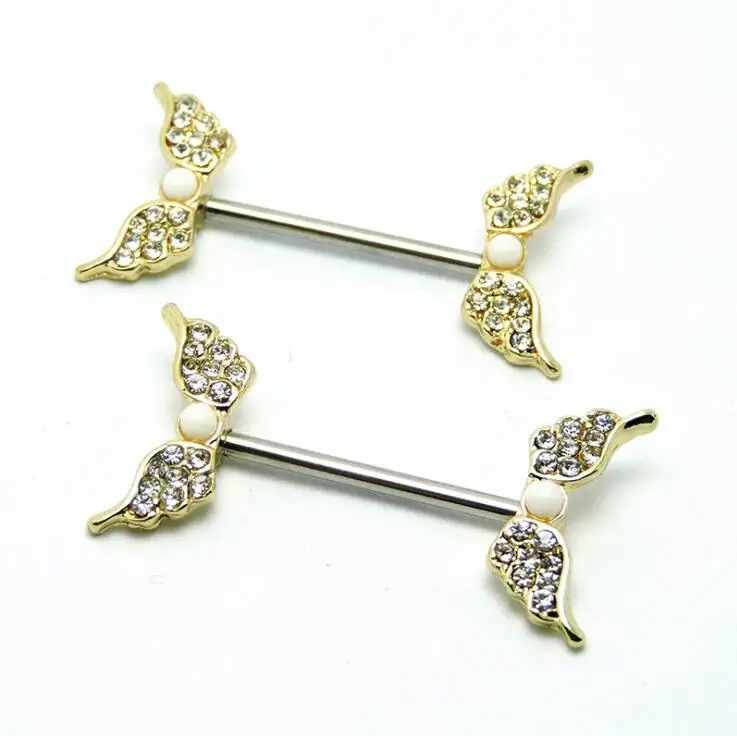 2 шт. пирсинг для сосков 16 г|body jewelry nipple|piercing danglewing nipple piercing |