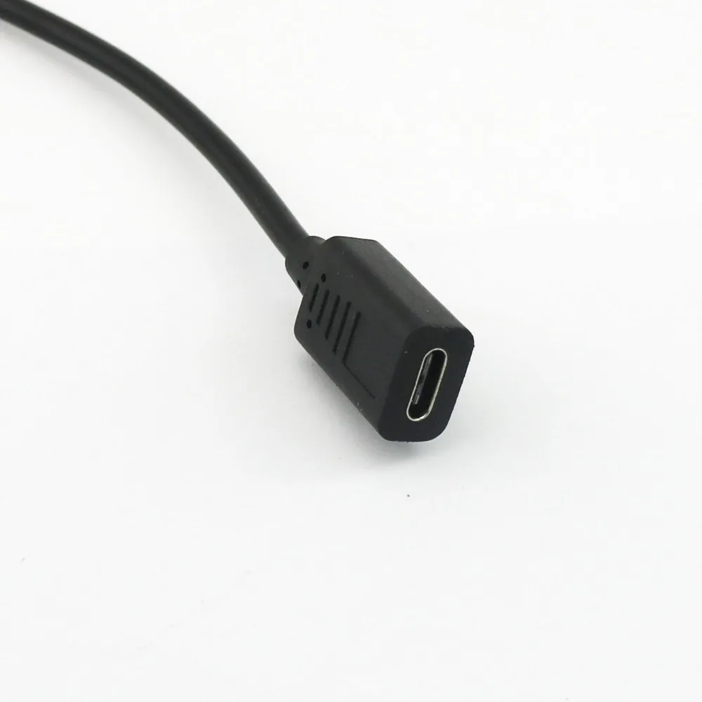 1x кабель удлинитель с разъемом типа C USB 3 1 мама на штекер Type папа под прямым углом