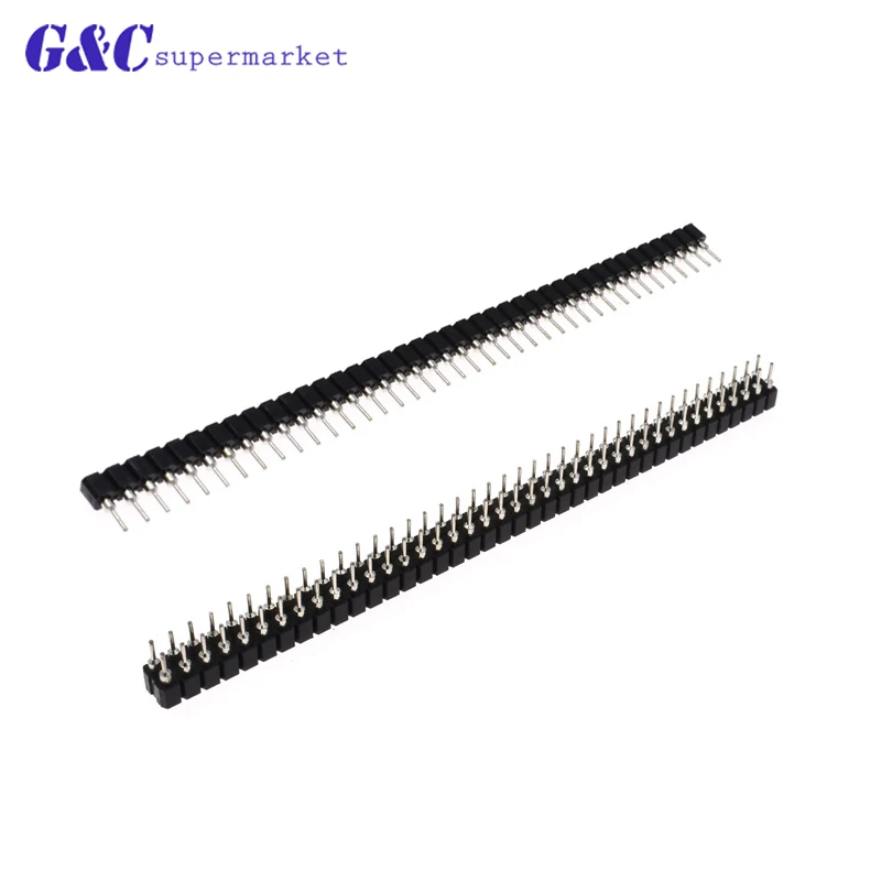 

5/10PCS Pin Header Socket gold plated 40/2X40 Pin 2.54mm Straight Single/Double Row Round Female