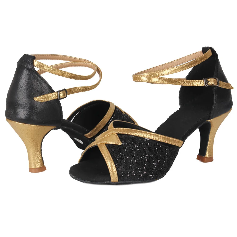 Ballroom New Professional Modern Latin Dance Shoes for Women/Girls/Ladies Tango&Salsa High Heeled  Indoor Dancing Sequine