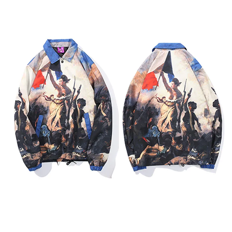 HFNF масляная живопись тонкая куртка ретро пальто Мужская/мужская с длинным