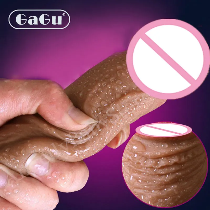 Супер мягкий силиконовый фаллоимитатор GaGu реалистичный на присоске мужской