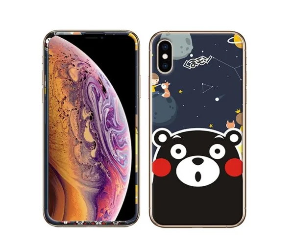 Чехол для экрана для iPhone Xs XR Xs Max X Передняя пластина из закаленного стекла+ ТПУ задняя Цветная рисунок или корпус с рисунком - Цвет: pattern 23