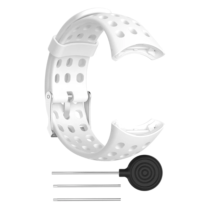 white OOTDTY прочный сменный силиконовый ремешок на запястье для SUUNTO Quest M1 M2 M4 M5 часы серии мужские смарт-аксессуары для часов - Цвет: white
