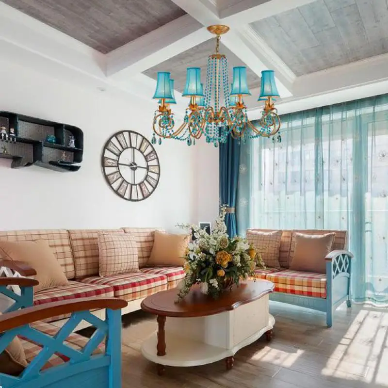 Современная хрустальная люстра в виде кофейни Европейская столовая спальня