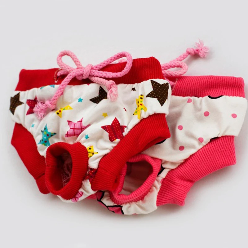 Гигиенические трусы для собаки сучки щенка санитарные милые звезды или бант