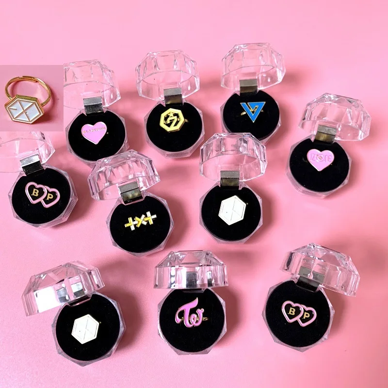 Kpop Blackpink Twice Izone TXT Exo Got7Seventeen золотые украшения-кольца окружающие ювелирные изделия Новые вентиляторы подарки оптом
