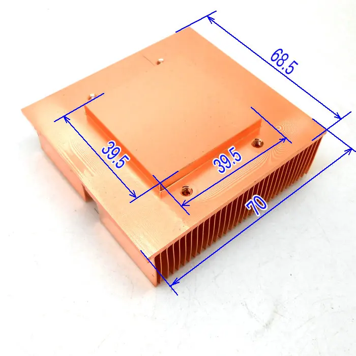 

Pure Copper Heat Sink 68.5x70x25mm DIY skiving fin heatsink