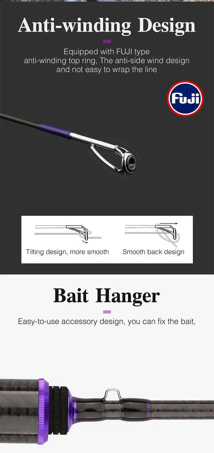 TSURINOYA TROUT UL Fishing Rod ELF 1.88m Weight 70g FUJI Guide Rings Accessories Ultralight Spinning Casting Lure Rod