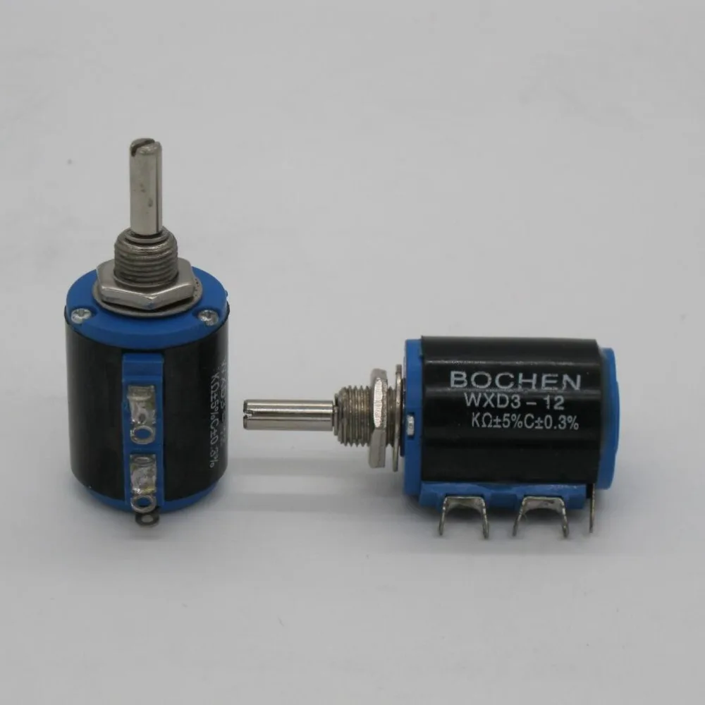 2 шт. WXD3-12 2 Вт 10 к ом WXD3-12-2W 5 колец многокруглый прецизионный проволочный потенциометр+ 2 шт. колпачок ручки(медный сердечник