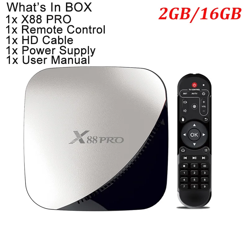 X88 Pro Android 9,0 ТВ коробка Оперативная память 4 Гб 64 ГБ процессор Rockchip RK3318 2,4G& 5G Wi-Fi с поддержкой 4 K HDR Декодер каналов кабельного телевидения USB 3,0 Smart Ott X88PRO операт андроид тв приставка - Цвет: 2GB 16GB