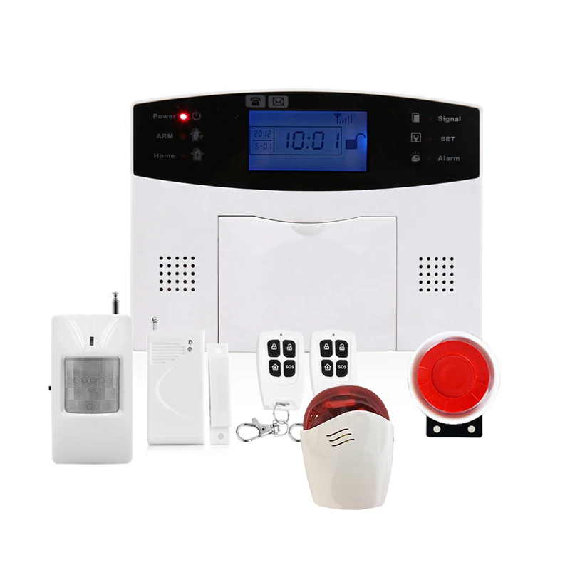 GSM Security Alarm System Smart Home GSM Burglar Alarm System With PIR Sensor Door Sensor Wireless Siren
