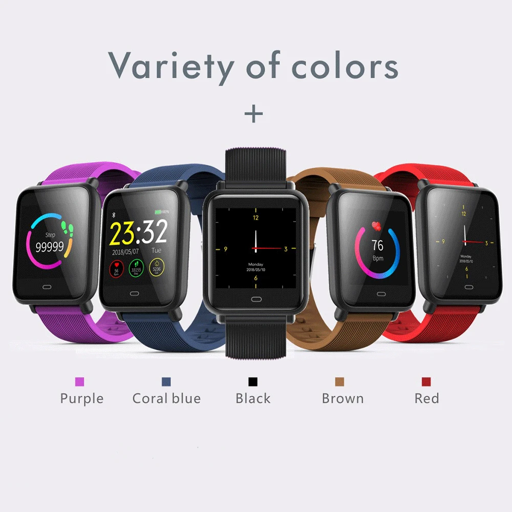 SmartWatch Men Heart Rate Monitor Waterproof Smart Bracelet Phone calls SMS reminder for Android IOS Smartphone Mens Women | Электроника