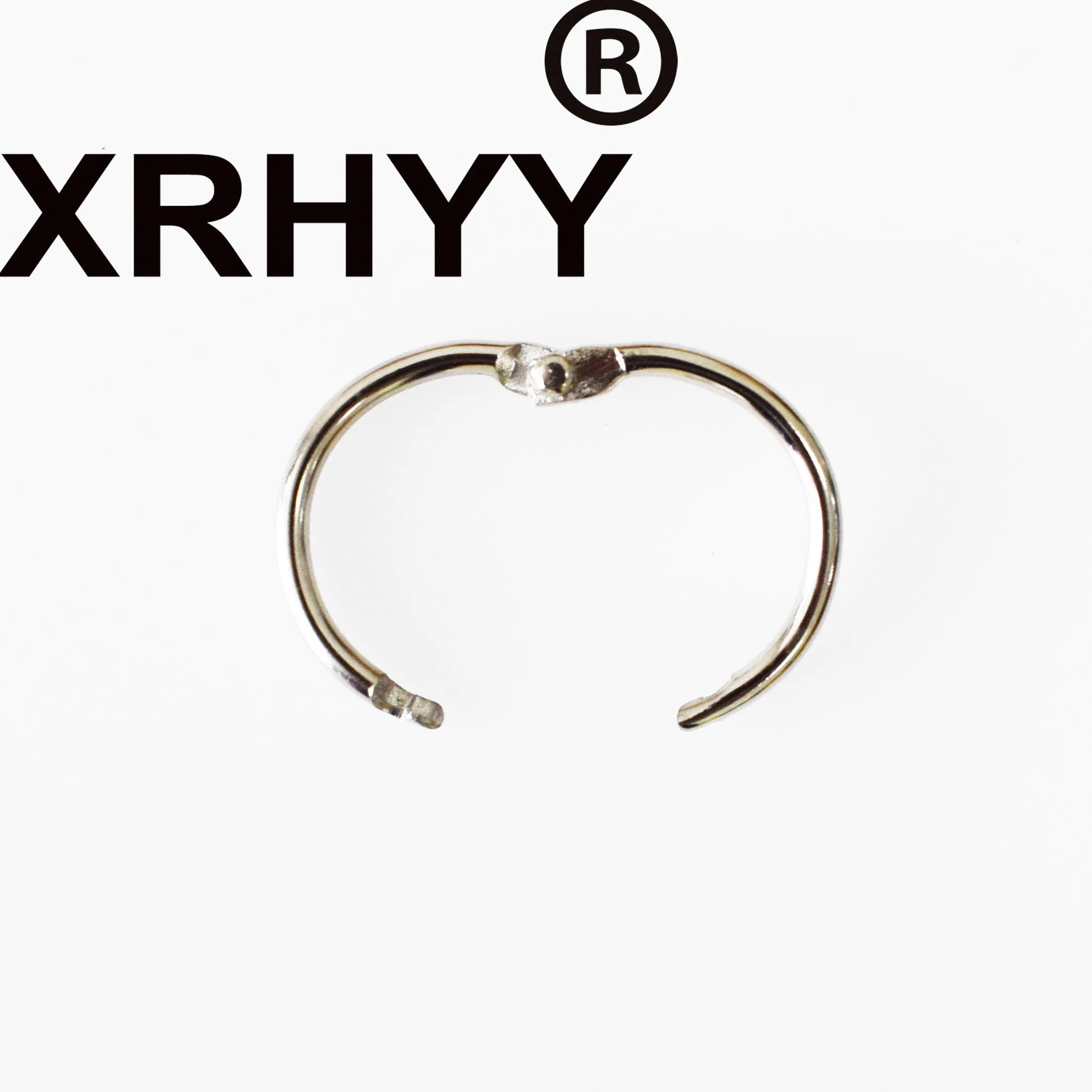 XRHYY 20 шт. серебристые металлические кольца для связывания с листьями покрытые