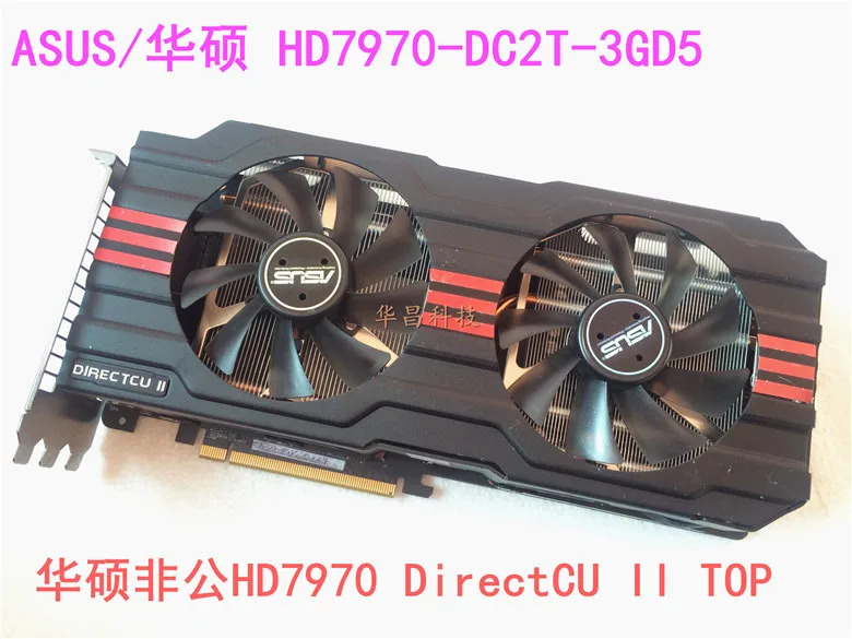 ASUS б/у оригинальная видеокарта HD7970 3G D5 Дискретная графика|Видеокарты| |