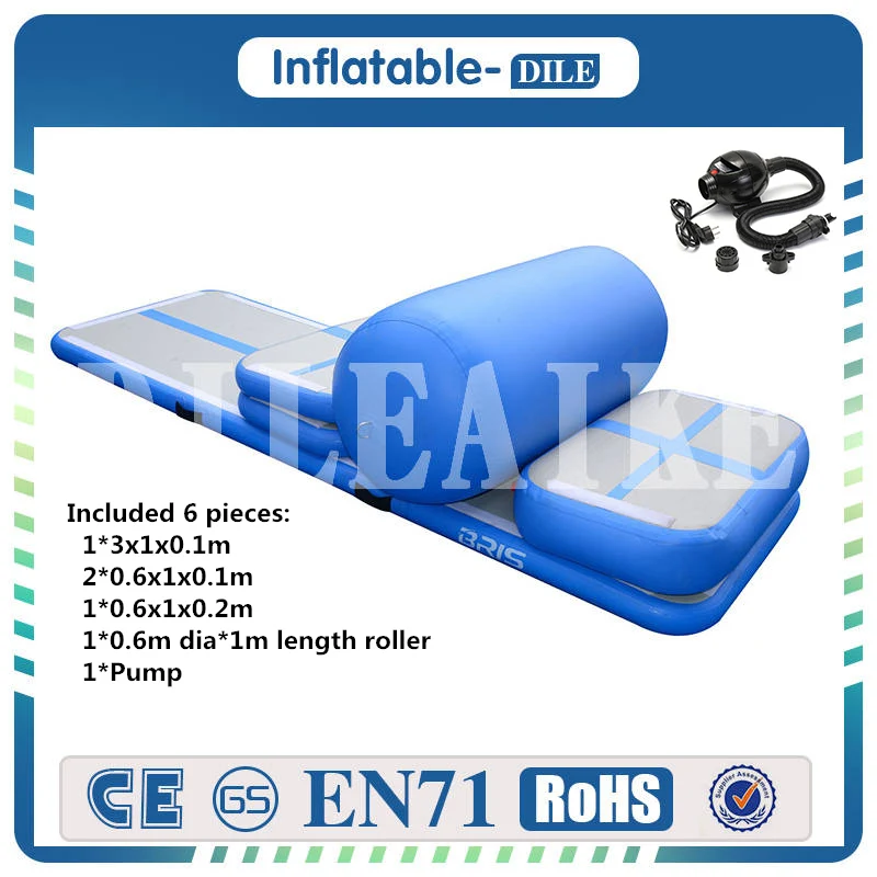 Бесплатная доставка набор (6 шт.) гимнастический коврик надувной воздушный трек
