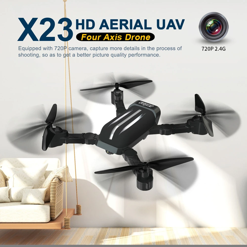 Квадрокоптер Bayangtoys X23 Дрон с камерой 2 МП возврат одной кнопкой время полета 20