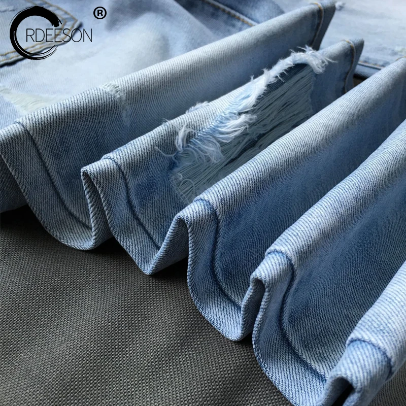 ORDEESON рваные расклешенные джинсы с широкими штанинами женская джинсовая одежда