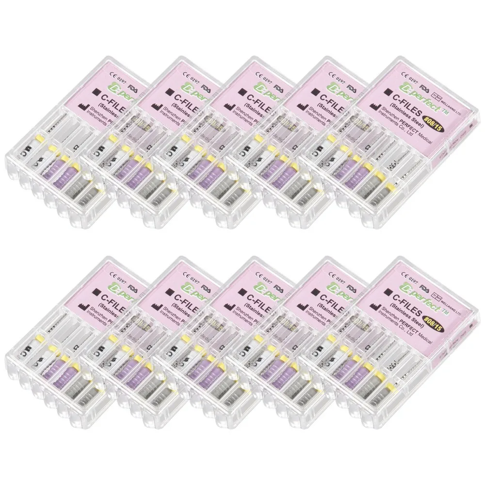 

60Pcs Dental Endodontic Stainless Steel C-Files 25mm assorted for Hand Use FDA
