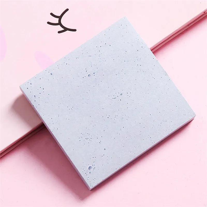 Square cement-ash 1 шт. Модная креативная мраморная цветная самоклеящаяся липкая бумага для заметок закладка для заметок канцелярский школьный офисный инвентарь - Цвет: Square cement-ash