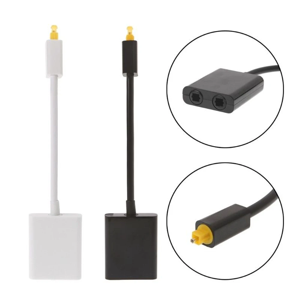 

Dual Port Toslink Digital Optical Adapter Splitter Fiber Audio Cable 1 In 2 Out