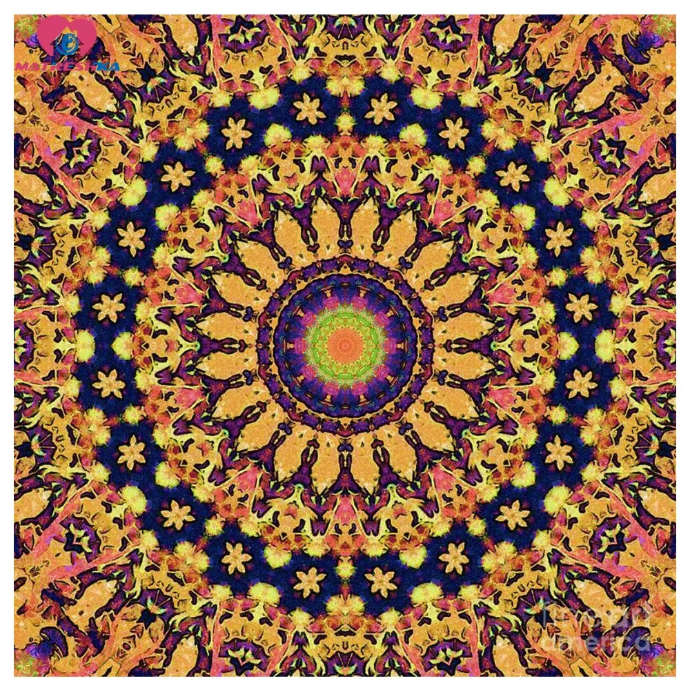 Алмазная 5D картина из смолы полноформатная 3D вышивка религиозная синяя мандала