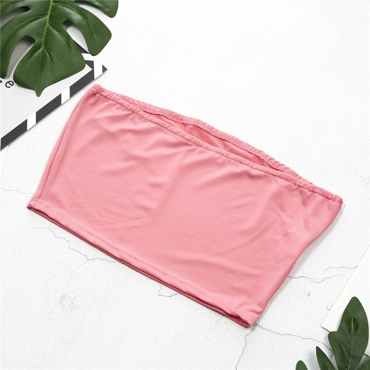 Фото Sexy Women Boob Tube Strapless Stretch Vest Bra Tops Ruffled Pullover Underwaist Solid Tank Женская одежда Sexy Women Boob Tube Strapless Stretch Vest Bra Tops Ruffled Pullover Underwaist Solid Tank Женская одежда