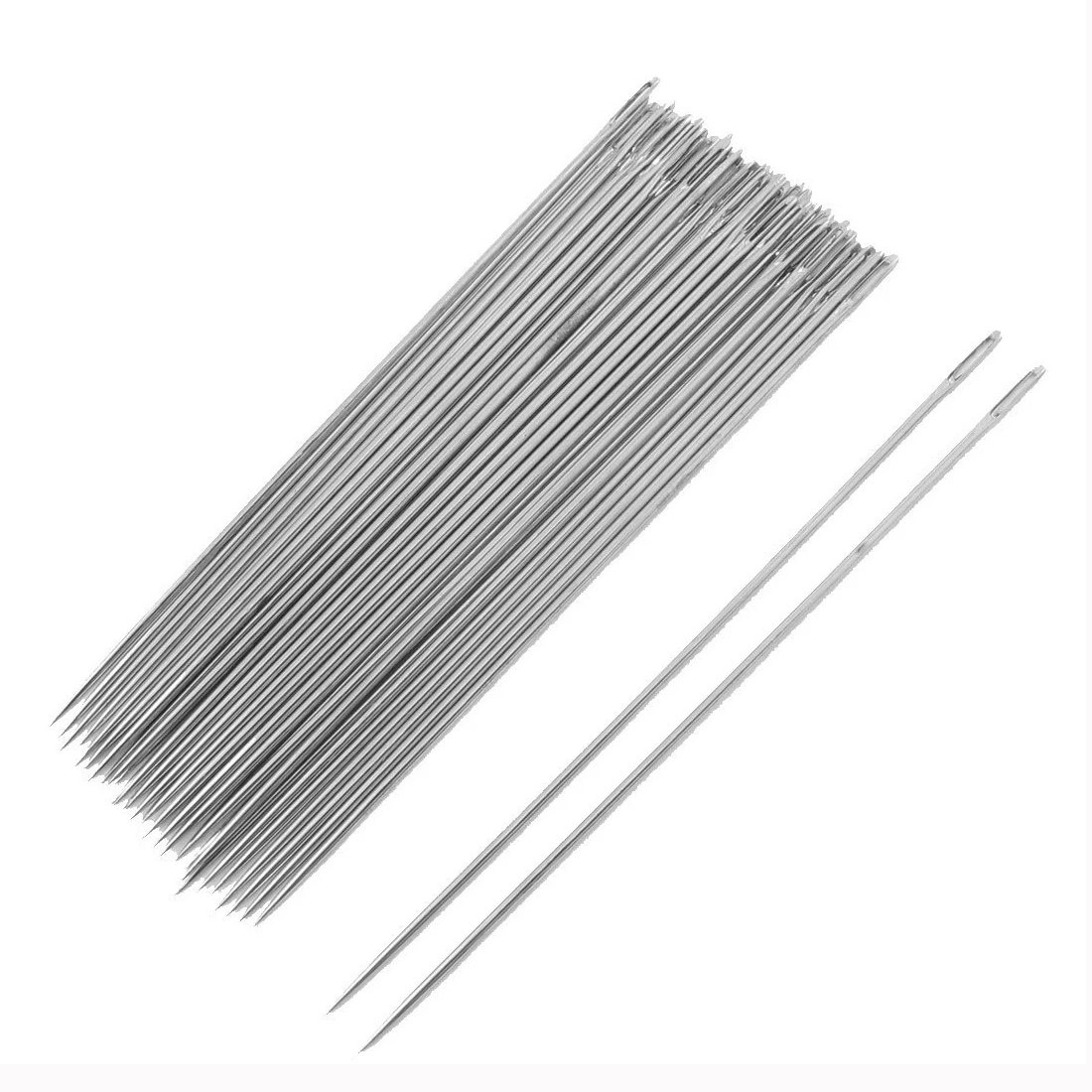LHBL 30 шт. Серебряный тон Металлический швейные иглы 3 5 &quotДлинные|sewing needles|needle