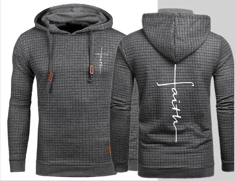 Мужская толстовка с капюшоном faith head пуловер и длинными рукавами хлопковая jacket