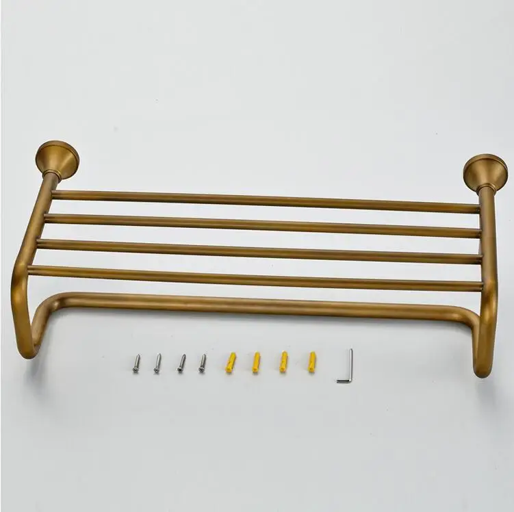  Европейская Античная бронзовая полка для ванной комнаты с держателем