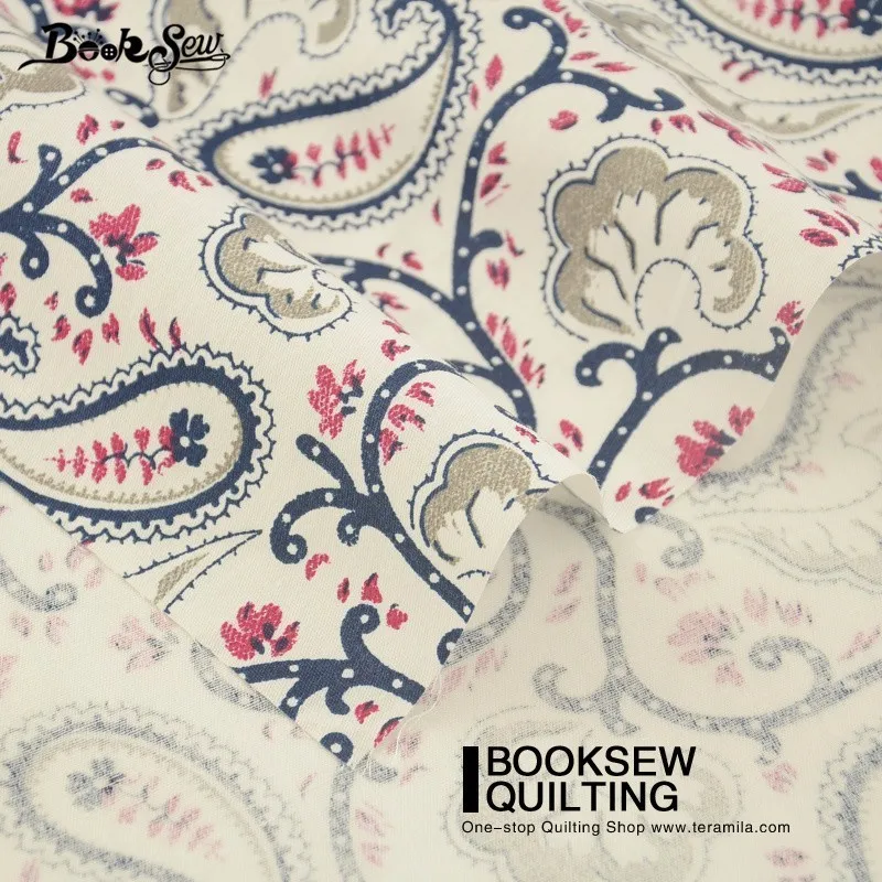 Шитье Booksew Элегантная с цветочным рисунком хлопковая ткань измерительная Ткань