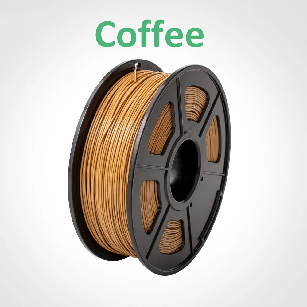 PLA PLUS-BROWN Sunlu1kg нити PLA plus 1,75 мм 1 кг/рулон заправки сырья пластиковые стержни с гладкой и упругой производительности образование - Цвет: PLA PLUS-BROWN