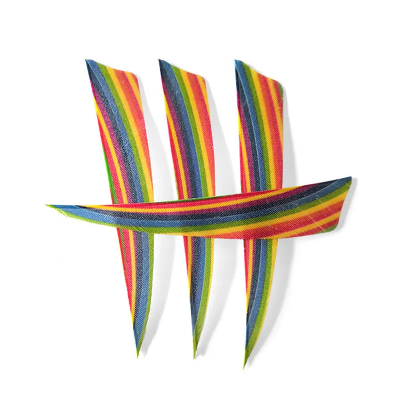 50pcs 4inch Arrow Feathers Colorful Natural Turkey Feather Right Wing Fletches Vanes For Hunting Shooting Arcehry Accessories