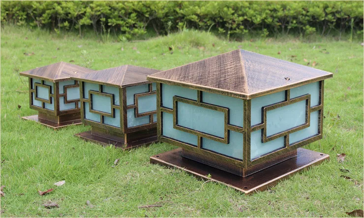 Американский Классический Бронзовый Ретро забор для дома настенный светильник