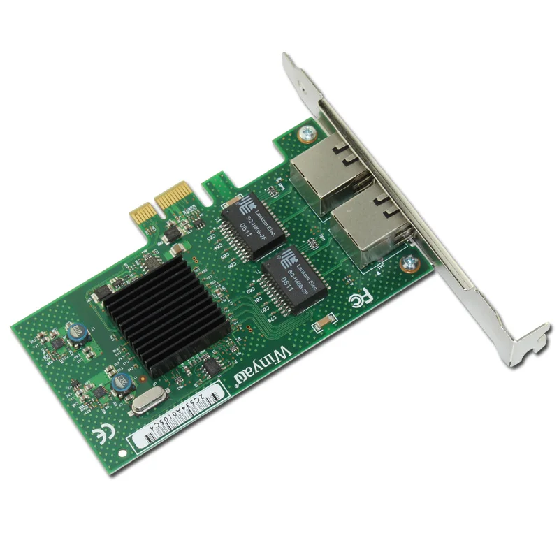 Winyao WY575T2 PCI-e X1 настольный гигабитный Ethernet адаптер с двумя портами сетевая карта