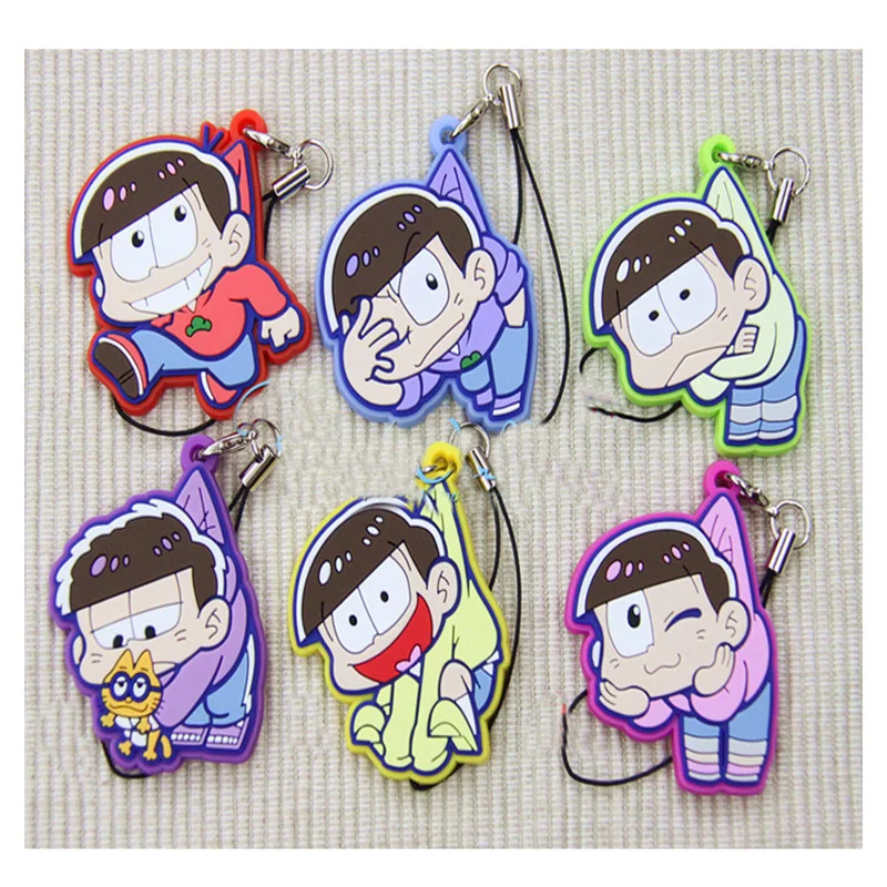 1 шт. Osomatsu san Mr osomatsu Karamatsu Ichimatsu De Llaveros ремешки для телефона Брелоки сумка
