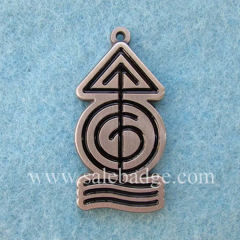 

Custom Metal Design Logo Black Enamel Keychains Delicate and stylish