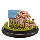 Нежный мультяшный замок, музыкальная шкатулка сделай сам со стеклянной крышкой, собранная игрушка-пазл, подарок на день рождения, красивые садовые фигурки для творчества