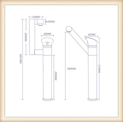 Поворотный смеситель для раковины однорычажный кран из латуни ванной комнаты