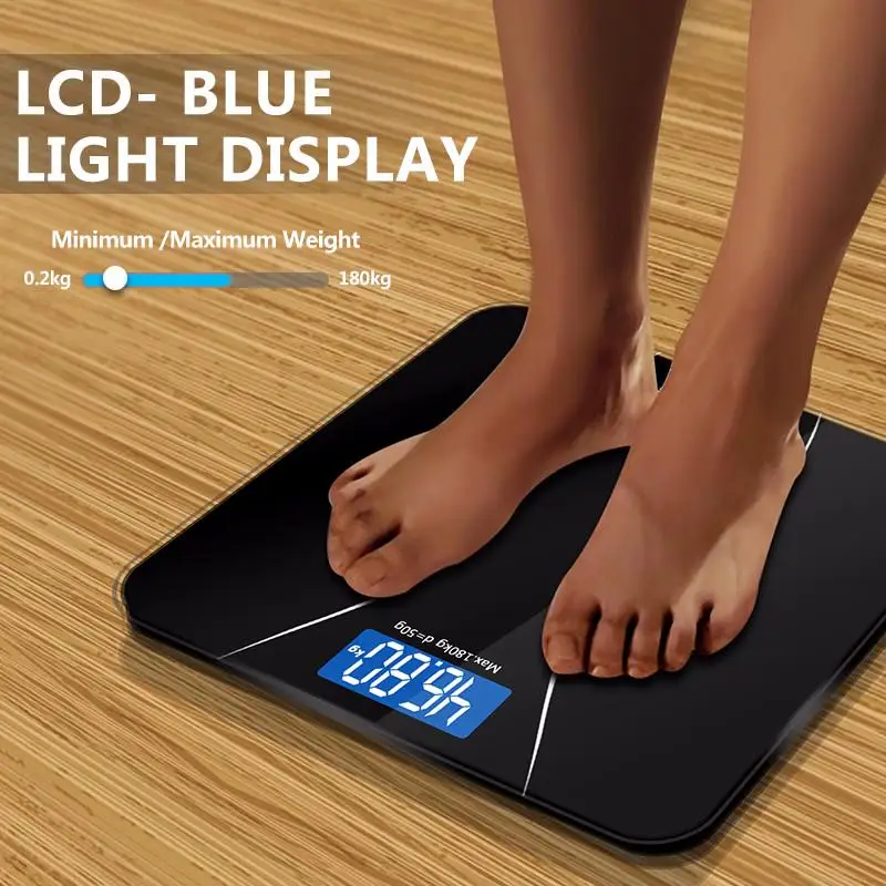 

GASON A2 Bathroom Floor Body Scale Glass Smart Household Electronic Digital Weight Balance Bariatric LCD Display 180KG/50G