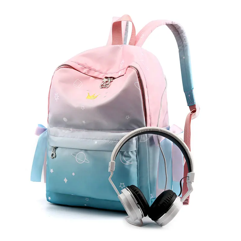 Rdywbu для девочек ленточный рюкзак лука Подростковая Корона школьная сумка книг